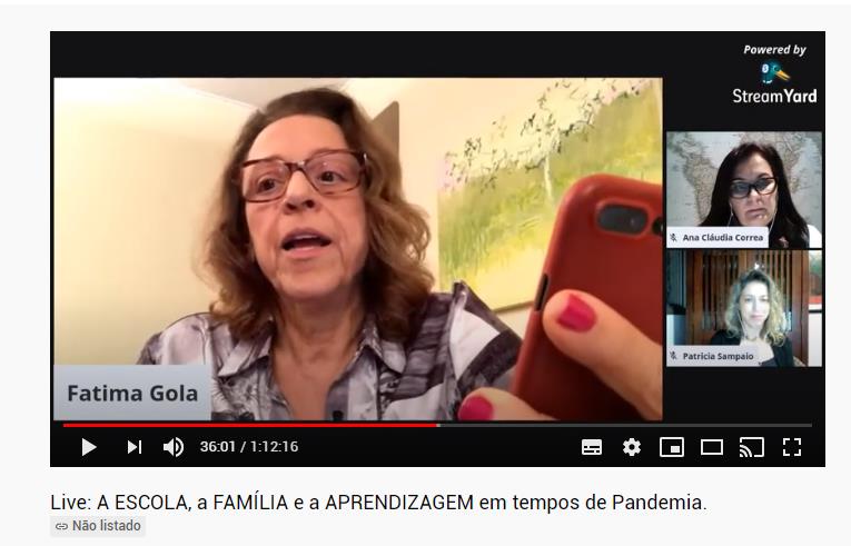 Live: A ESCOLA, a FAMÍLIA e a APRENDIZAGEM