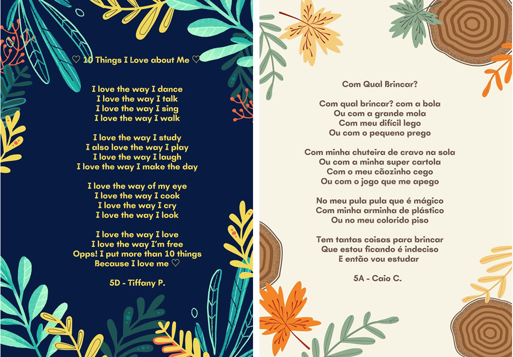 Lendo e criando poemas